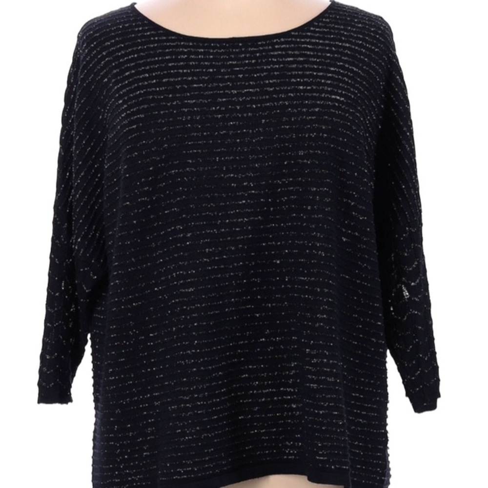 Black and Silver Striped Sweater